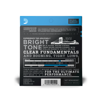 D'Addario XL Nickel 45-130 Regular Light 5-String, Long Scale, Bass Guitar Strings EXL170-5 - Poppa's Music 