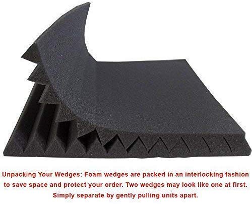 ACOUSTIC PANELS STUDIO FOAM 1" X 12" X 12" - Poppa's Music 
