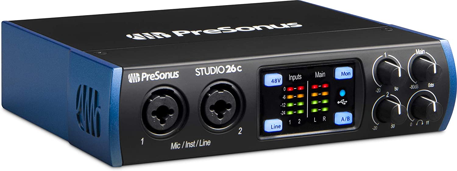 PreSonus Studio 26c USB Audio Interface - Premium Audio Mixers from Presonus - Just $179.99! Shop now at Poppa's Music
