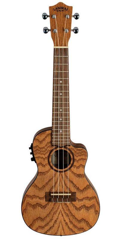 Lanikai Oak Series Acoustic/Electric Concert Cutaway Ukulele OA-CEC - Poppa's Music 