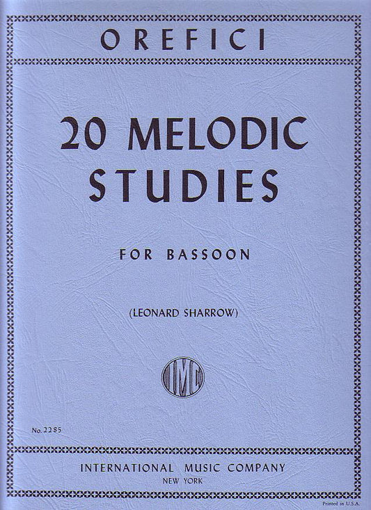 IMC BOOK - OREFICI, Alberto - Melodic Studies (SHARROW) - 2285 - Poppa's Music 