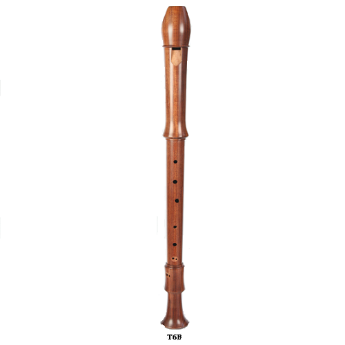 Aura Tenor Bubinga Baroque Study Double Holes Recorder - AT6B - Poppa's Music 