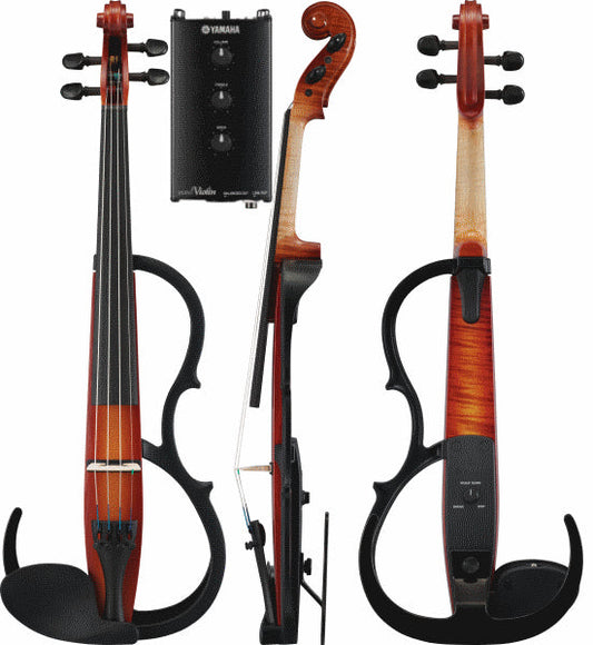 Yamaha Silent Violin Pro Brown Finish 4 String - SV-250 - Poppa's Music 