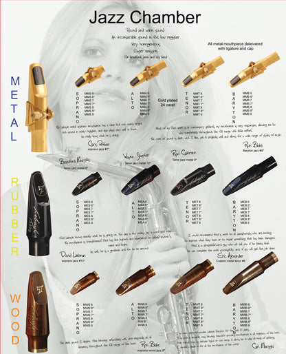 Lebayle Jazz Chamber Tenor Sax Hard Rubber Mouthpiece - Poppa's Music 