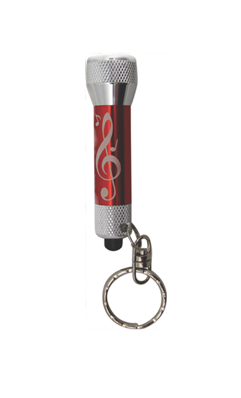 AIM GIFTS Keychain Flashlight G-CLEF ENGRAVED - K3858 - Poppa's Music 