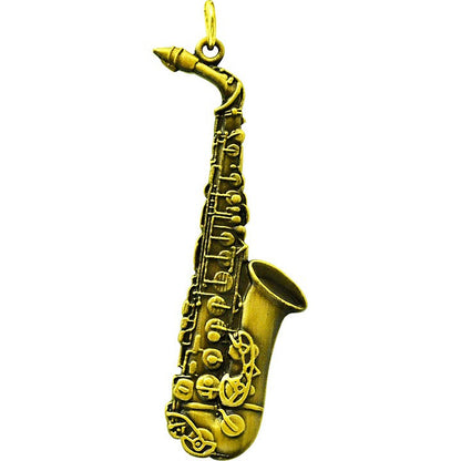 AIM GIFTS Alto Sax Antique Brass Keychain - K67 - Poppa's Music 