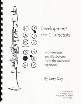 Hand & Finger Development for Clarinetists by Larry Guy - Poppa's Music 