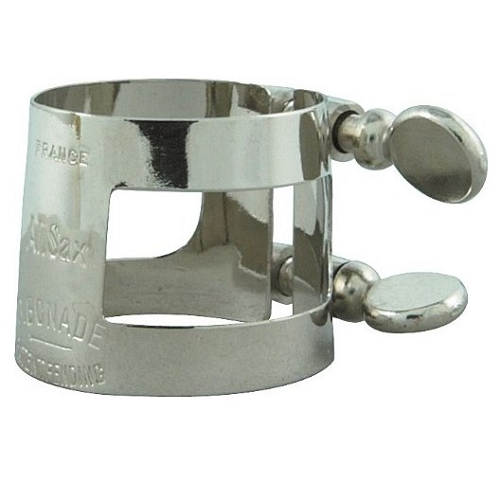 Bonade Alto Clarinet Silver Plated Inverted Ligature - 2252UA - Poppa's Music 