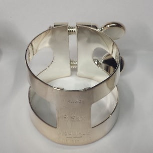 Bonade Inverted Baritone Sax Silver Plated Ligature - 2256US - Poppa's Music 