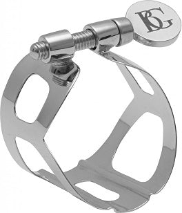 BG France Tradition Silver Plated Bari Sax Ligature - L67 - Poppa's Music 