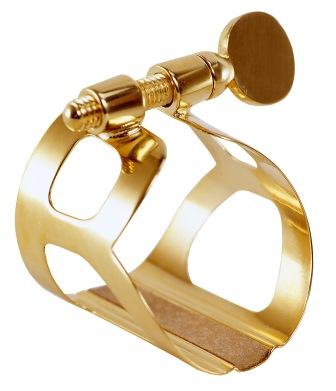 BG France Tradition Gold Plated Bb Clarinet Ligature and Cap  - L3 - Premium Bb Clarinet Ligature from BG France - Just $123! Shop now at Poppa's Music