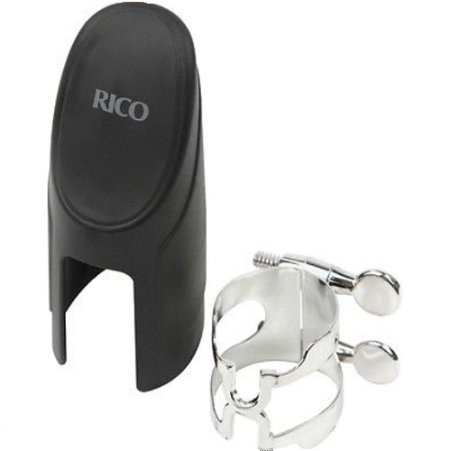 Rico Silver Plated Bb Clarinet H-Ligature & Plastic Cap - HCL1S - Premium Bb Clarinet Ligature from Rico - Just $29! Shop now at Poppa's Music