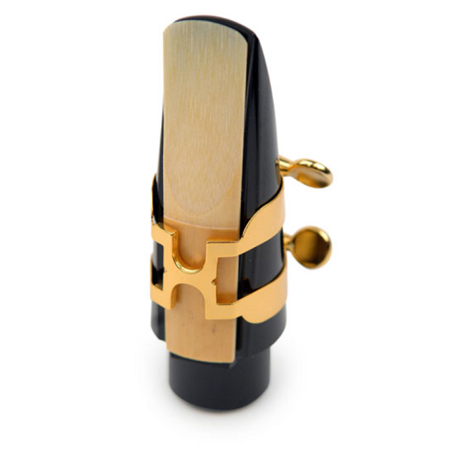 Rico Gold Plated Alto Saxophone H-Ligature & Plastic Cap - HAS1G - Poppa's Music 