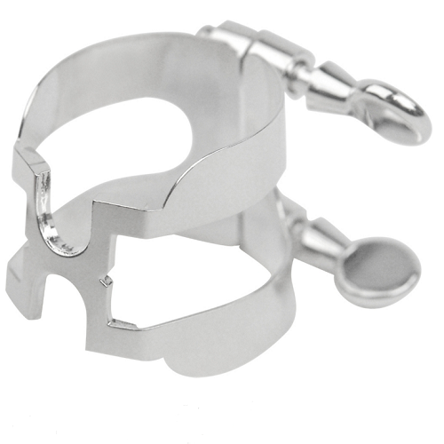 Rico Silver Plated Alto Sax H-Ligature with Plastic Cap - HAS1S - Poppa's Music 