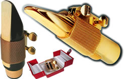 Oleg Ligature #25 for Rubber Soprano Sax or Slim Metal Tenor Sax Mouthpieces - Poppa's Music 