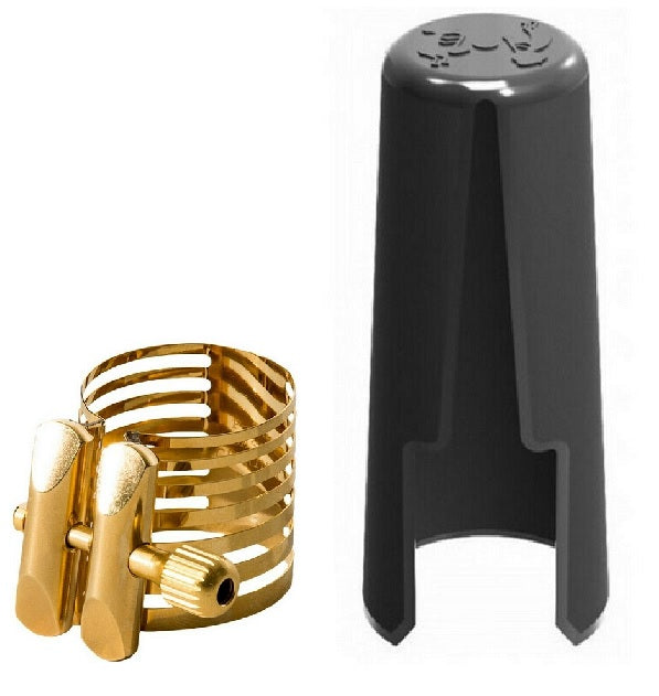 Rovner Platinum Gold Ligature for Hard Rubber Tenor Sax or Slim Bari Mpcs - PG-2R - Poppa's Music 
