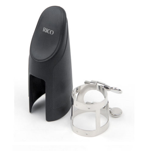 Rico Nickel Plated Bb Clarinet Ligature and Cap - RCL1N - Premium Bb Clarinet Ligature from Rico - Just $26! Shop now at Poppa's Music