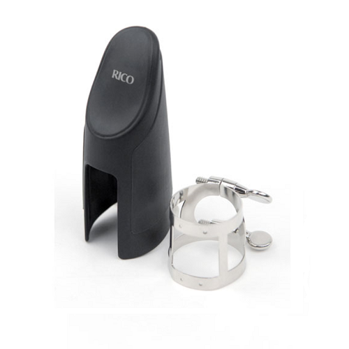 Rico Alto Sax Nickel Plated Ligature with Cap - RAS1N - Premium Alto Saxophone Ligature from Rico - Just $21! Shop now at Poppa's Music