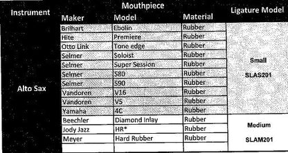 Silverstein Alto Sax Ligature for Hard Rubber Mouthpiece - Classic Silver - Poppa's Music 