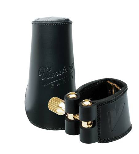Vandoren Leather Ligature and Leather Cap for V16 Baritone Sax LC290L - Premium Baritone Saxophone Ligature from Vandoren - Just $98.95! Shop now at Poppa's Music