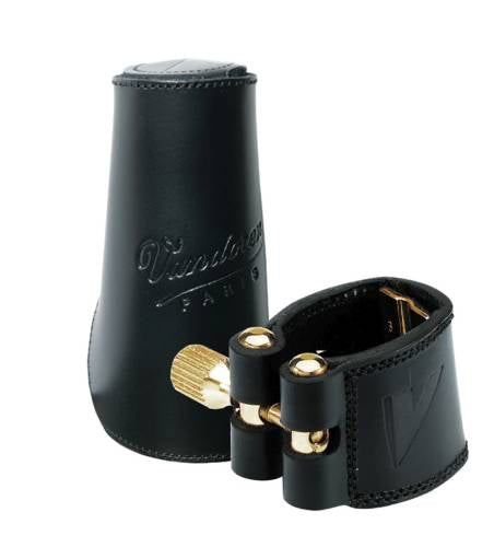 Vandoren Leather Ligature and Leather Cap for V16 Baritone Sax LC290L - Poppa's Music 