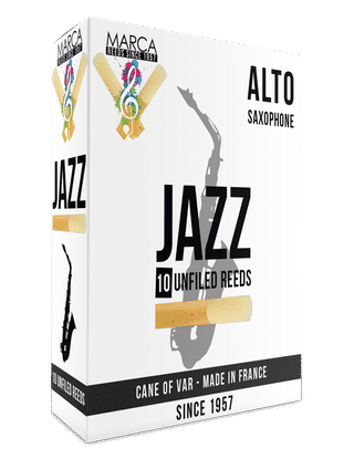 Marca JaZZ Unfiled Alto Saxophone Reeds - 10 Per Box - Premium Alto Saxophone Reed from Marca - Just $25.95! Shop now at Poppa's Music