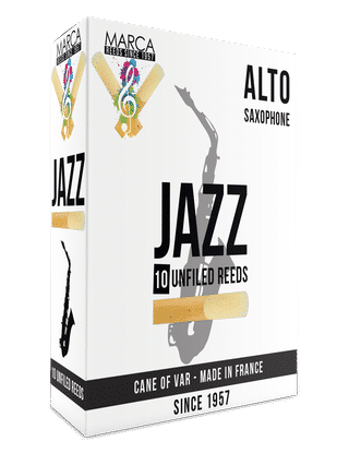 Marca JaZZ Unfiled Alto Saxophone Reeds - 10 Per Box - Poppa's Music 
