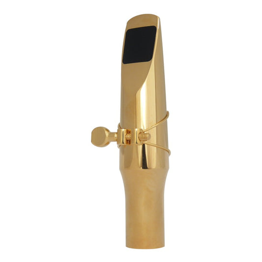 Brancher Gold Plated Tenor Sax Mouthpiece W/ Gold Plated Ligature - Poppa's Music 