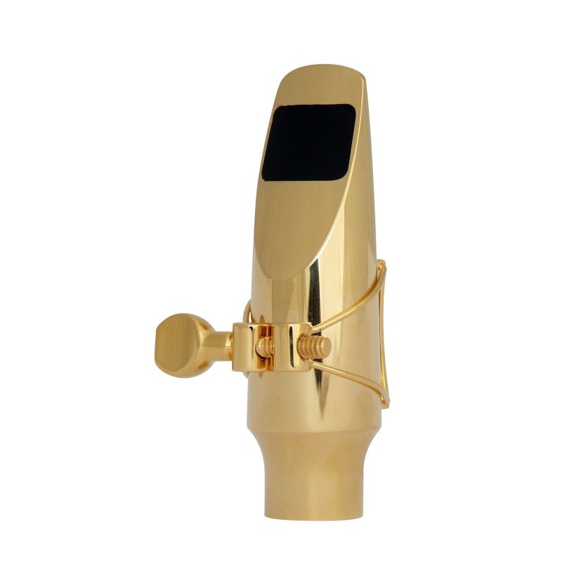 Brancher Gold Plated Soprano Sax Mouthpiece W/ Gold Plated Ligature - Poppa's Music 