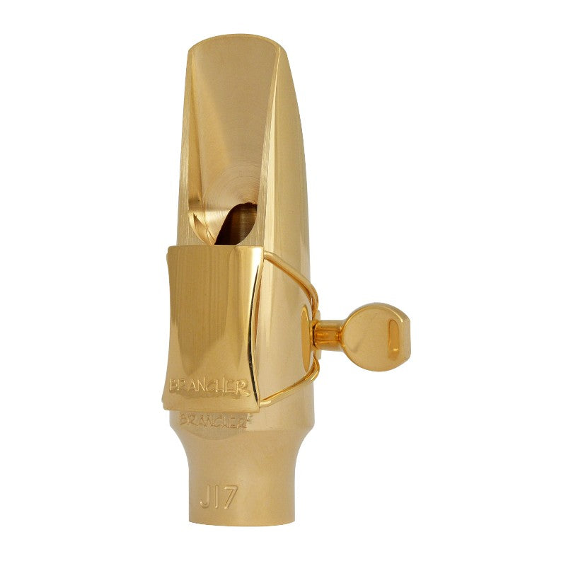 Brancher Gold Plated Soprano Sax Mouthpiece W/ Gold Plated Ligature - Poppa's Music 