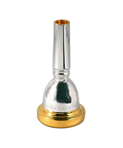 Bach Gold Rim Large Shank / Bass Trombone Mouthpiece - 341GR - Poppa's Music 