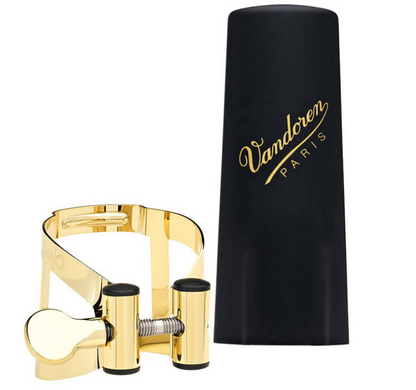 M/O Vandoren Ligature & Cap for Alto Sax Ebonite Mouthpieces - Premium Alto Saxophone Ligature from Vandoren - Just $54! Shop now at Poppa's Music