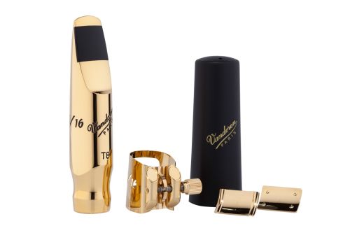 Vandoren V16 Metal Tenor Saxophone Mouthpiece - Large - Includes Cap & Optimum Ligature - Poppa's Music 