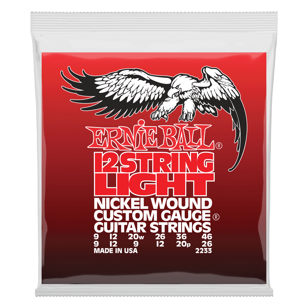Ernie Ball Light 12-String Light Nickel Wound Electric Guitar Strings - 9-46 Gauge - Premium Electric Guitar Strings from Ernie Ball - Just $11.99! Shop now at Poppa's Music