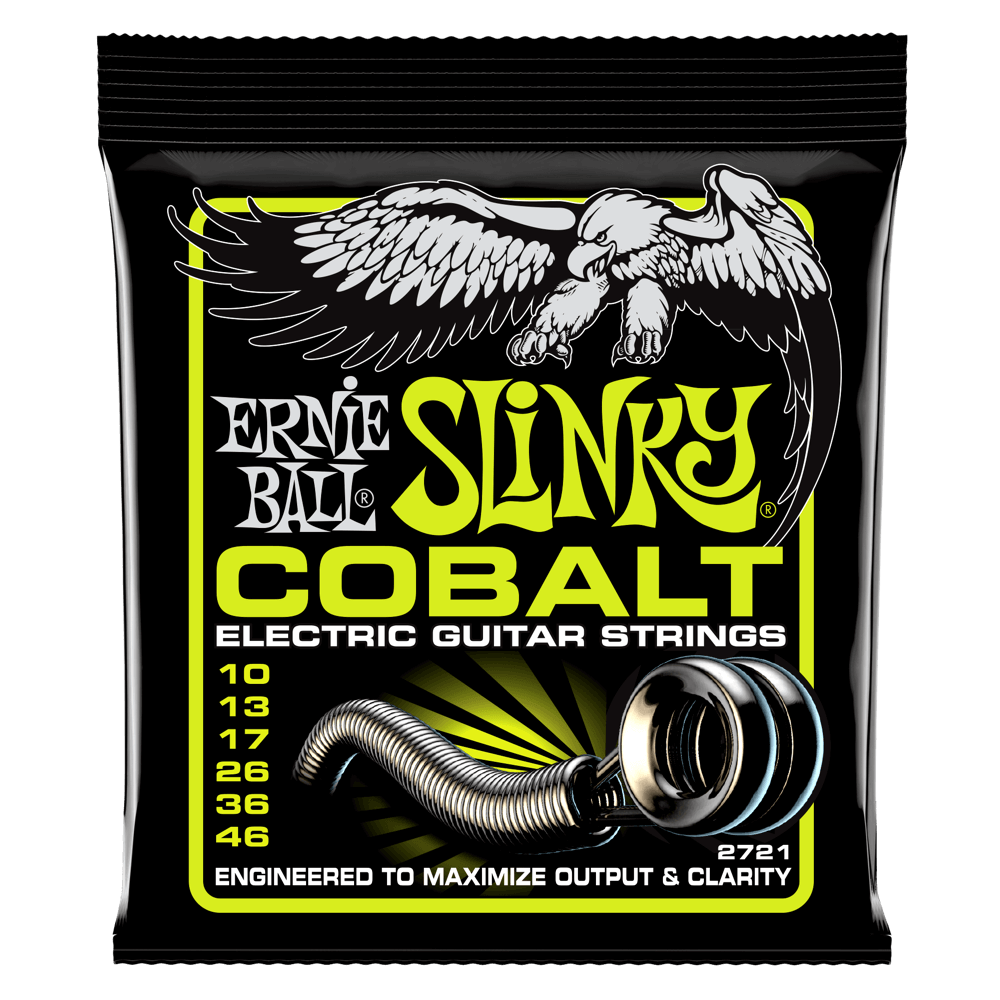 Ernie Ball Regular Slinky Cobalt Electric Guitar Strings - 10-46 Gauge - Premium Electric Guitar Strings from Ernie Ball - Just $9.99! Shop now at Poppa's Music