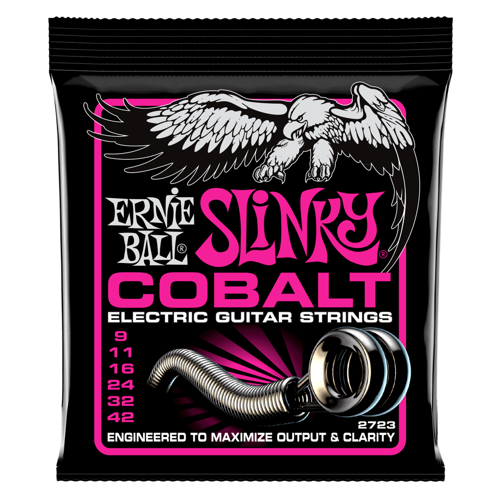 Ernie Ball Super Slinky Cobalt Electric Guitar Strings - 9-42 Gauge - Poppa's Music 