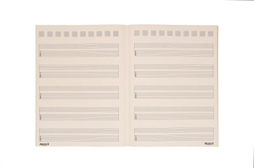 Archives Standard-Bound 48-Page Guitar Tab Manuscript Paper - GTAB-48ST - Poppa's Music 