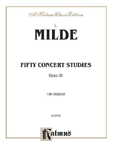 Fifty Studies, Op. 26 for Bassoon by Ludwig Milde - Poppa's Music 