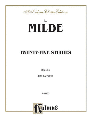 Twenty-five Studies, Op. 24 for Bassoon By Ludwig Milde - Poppa's Music 