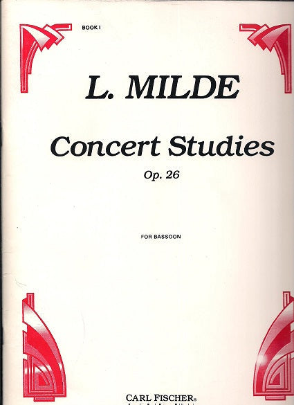 MILDE CONCERT STUDIES OP. 26 FOR BASSOON BOOK 1 - CU28 - Poppa's Music 