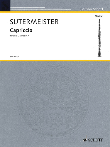 Capriccio for Solo Clarinet in A by Heinrich Sutermeister - Poppa's Music 