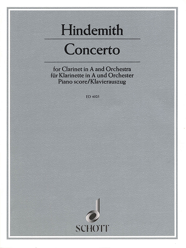 Concerto in A for Clarinet & Orchestra (Piano Reduction) by Paul Hindemith - Poppa's Music 