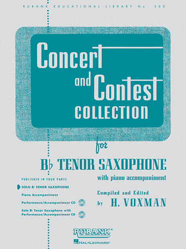 Rubank Concert & Contest Collection For Tenor Sax: Piano Accompaniment - Poppa's Music 