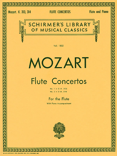 Concerto No. 1 in G Major, K.313 / Concerto No. 2 in D Major, K. 314 for Flute & Piano by Mozart Ed. Galway - Poppa's Music 