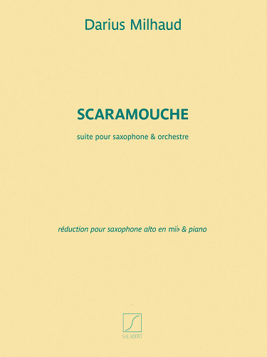 Scaramouche for Alto Sax w/ Piano Reduction by Darius Milhaud - Poppa's Music 
