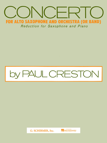 Concerto for Alto Sax & Orchestra (Band) w/ Score & Parts by Paul Creston - Poppa's Music 