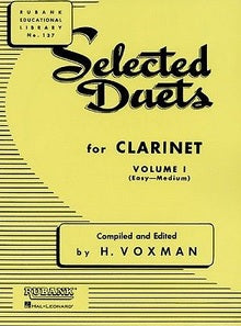 Rubank Selected Duets for Clarinet Vol. 1 or Vol. 2 - Poppa's Music 