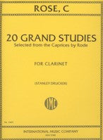 ROSE 20 GRAND STUDIES FOR CLARINET - 2405 - Poppa's Music 