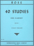 ROSE 40 STUDIES FOR CLARINET BOOK 1 - 2162 - Poppa's Music 
