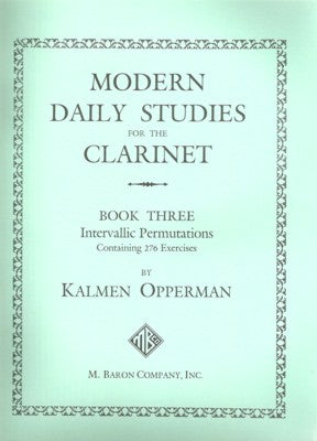 MODERN DAILY STUDIES FOR THE CLARINET BOOK 3 - Poppa's Music 